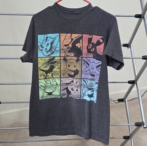 Eevee Eeveelutions Pokemon Graphic Tee Unisex with Colorful Character Panels